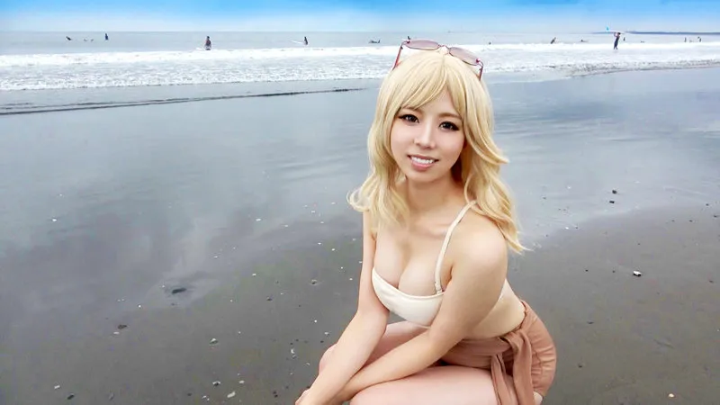 【結菜さき】海でナンパしたギャルはビッチビッチに活きがいい潮吹き大漁ビッチ！！ルミ