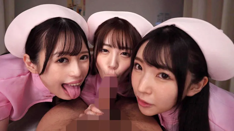 【皆月ひかる 天馬ゆい 目黒ひな実】真夜中の無限ループ射精！ 患者のザーメンをお口とマ●コでしゃぶり尽くす！ 淫乱サキュバス病棟