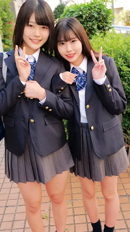 【如月ゆの 橘ひなの】ゆの＆ひなの【JK痴女2人組 逆乳首責め・乱交中出しハメ撮り流出】