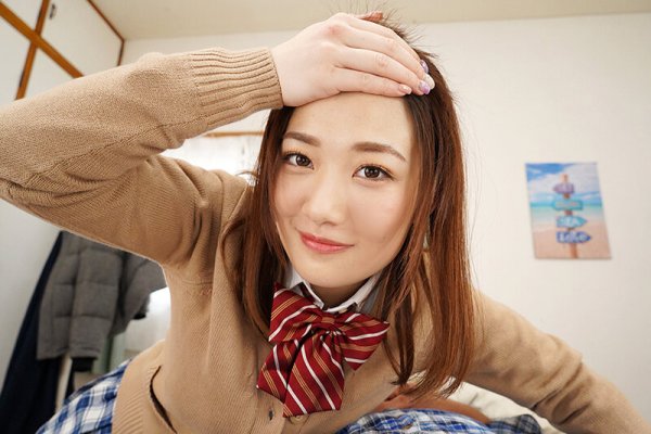 【VR】仰天極上アングル 寝てるだけVR お見舞いに来た教え子の爆乳アピールにオチンチンが逆らえずに中出し生SEX！！ 小梅えな