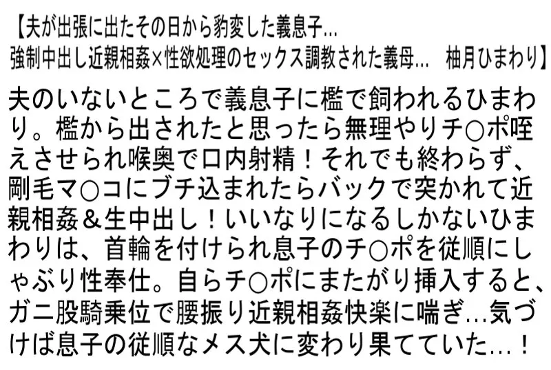 【波多野結衣＆柚月ひまわり】【お得セット】レズ解禁作品 はじめての同性愛セックス・夫が出張に出たその日から豹変した義息子・アナル丸見え美巨尻SEX4