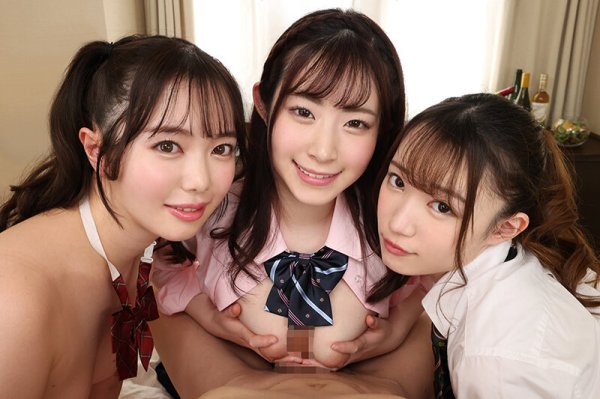 【沙月恵奈 他】【VR】部活終わりの休日。シティホで教え子3人に囲まれサンドイッチで挟まれて小悪魔的に痴女られ誘惑されて抜かれまくったボク。あすか・ゆめる・恵奈