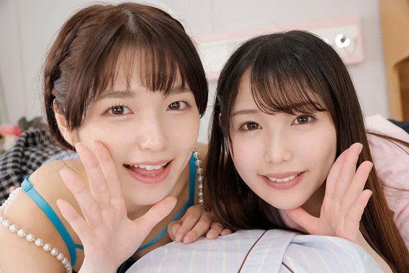 【倉本すみれ＆牧野みおな】【VR】小さい頃から美人姉妹と家族ぐるみで付き合いのあったボク！そんな2人が入院したボクのお見舞いに！それぞれとイイ感じに関係を持っていたけど、2人同時にお見舞いに来てしまい「一緒に気持ち良くなろうよ」と逆3Pで興奮してしまったボクは何度も種絞り生中出し…