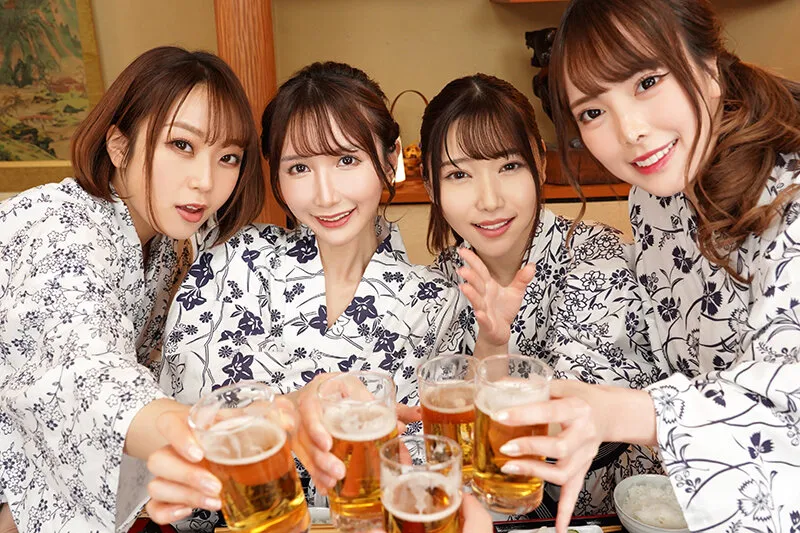 【天川そら さつき芽衣 八乃つばさ 蘭々】【VR】ついにモテ期到来！？僕のことが超、超、超、大好きな4人のヤリマン美女OLと発射無制限の温泉ハーレムイチャラブ1泊2日旅行！！