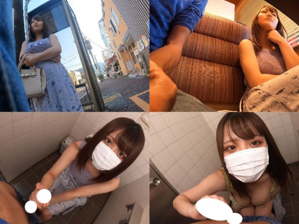 【車内＆駅前手コキ】ta●pleで出会ったHカップ現役音大3年生♪ガード固いが諭吉で陥落！一度なつくとマジでチョロマン【個撮4発射】