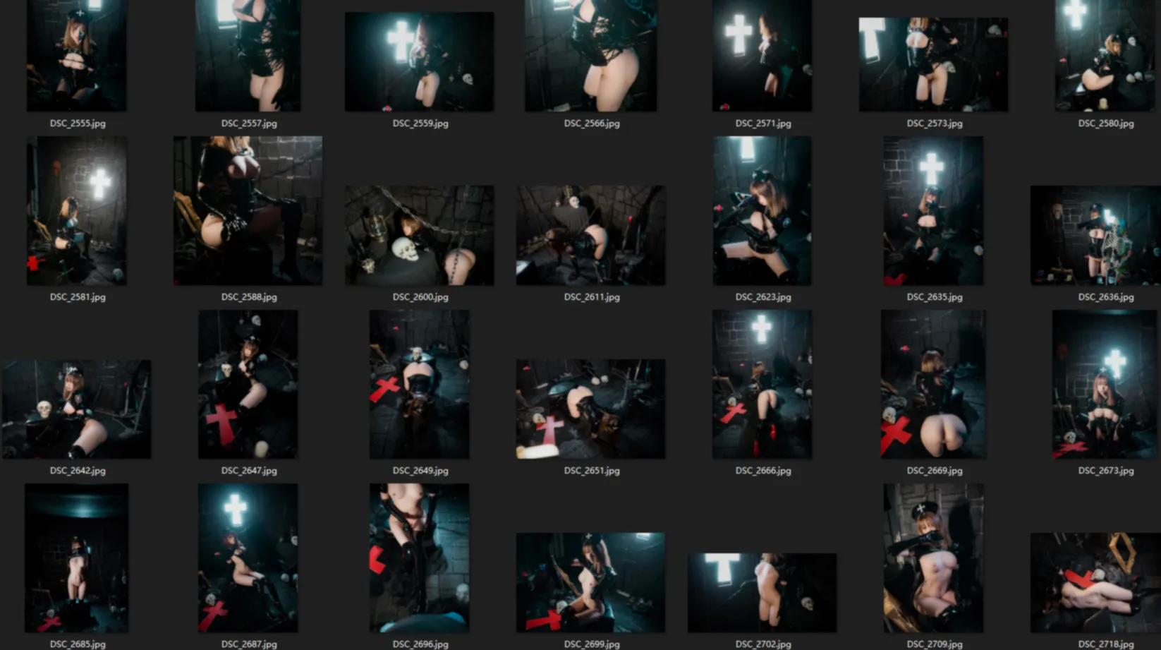 【黒エナメルナースコスROM】★4K★YOUMU No.011 闇の看護師 43P