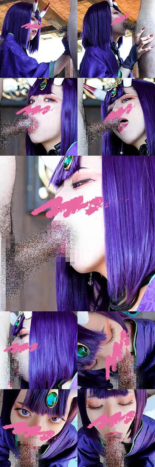 【FGO 酒呑童子】【FG○】美しすぎる酒○童子ちゃんと混浴露天風呂でSEX!ヨダレたっぷりフェラと2体位生ハメ複数アングル＆ミニ写真集付き！