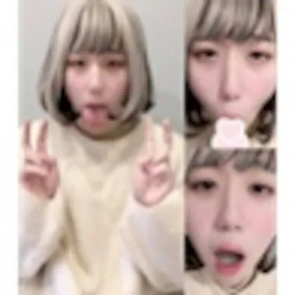 大きくて綺麗な青い目を持つ色白ハイトーン美少女コンカフェ嬢の慣れない疑似喉奥セルフイラマに疑似ごっくんで顔を歪ませ一生懸命にご奉仕致します。