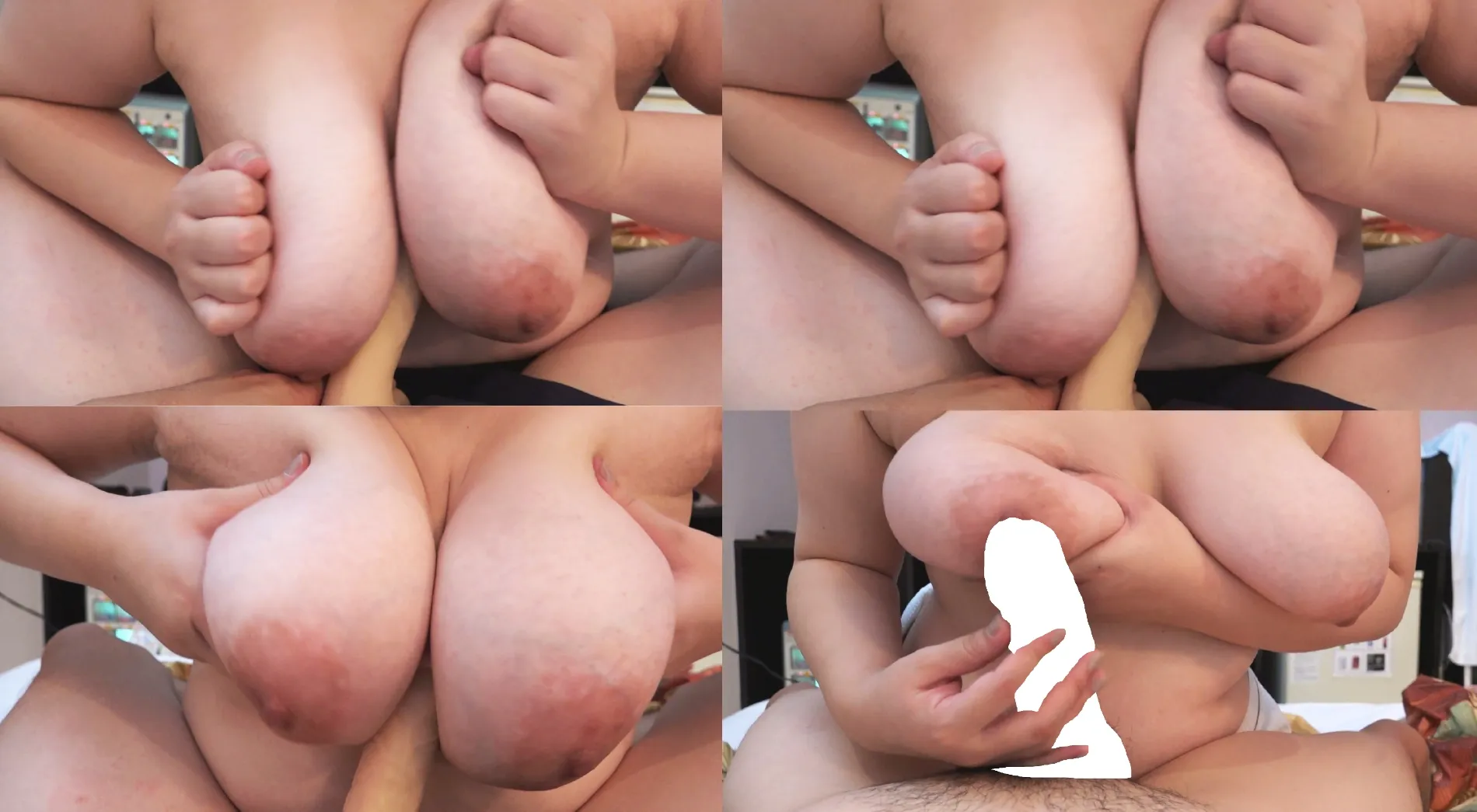 色白もっちりおっぱい  iカップ爆乳人妻のディルド＆生チンパイズリ　#パイズリ#巨乳#爆乳【個人撮影】【素人】