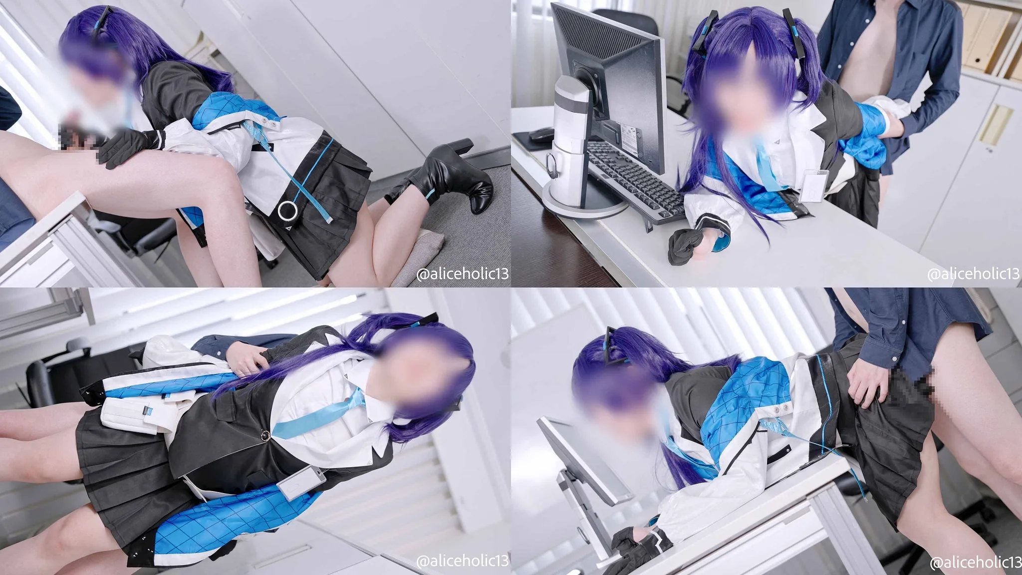 【ブルアカ ユウカ 同人AV】「こんなの…絶対ダメなのに…っ！」ツンデレ美少女レイヤーとオフィスで禁断の生〇メSE〇！むっちむちのマ〇コにオナ禁精子を大量中〇し！と**と垂れてくる精液を膣奥にぬりたくって完璧♪