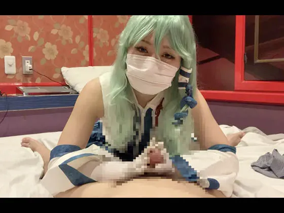 【東方Project 東風谷早苗 同人AV】【JK】J系巫女さんの手袋コキ！気持ち良すぎて即昇天！