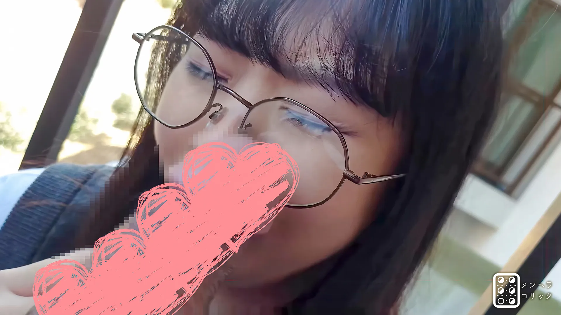 【JK】【個撮】都立商業科のクラスメイト、大人しい陰キャ娘のベランダフェラチオ【4K画質】