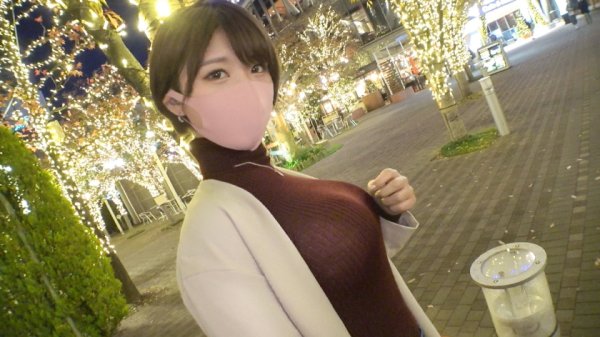 【かぐや凛】マジ軟派、初撮。 1733 Gカップおっぱいを包み込むニットの膨らみ！酔ったノリでそのままSEX！ピストンのたび円を描くように揺れる乳！落ち着いた雰囲気から一変、大きな喘ぎ声が部屋に響き渡る！！